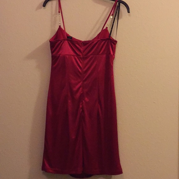Red Semi-Sheer Dress - Picture 2 of 3